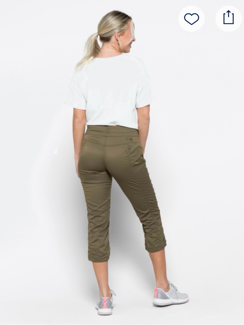 The North Face Olive Crop Drawstring Pants - Picture 2 of 5